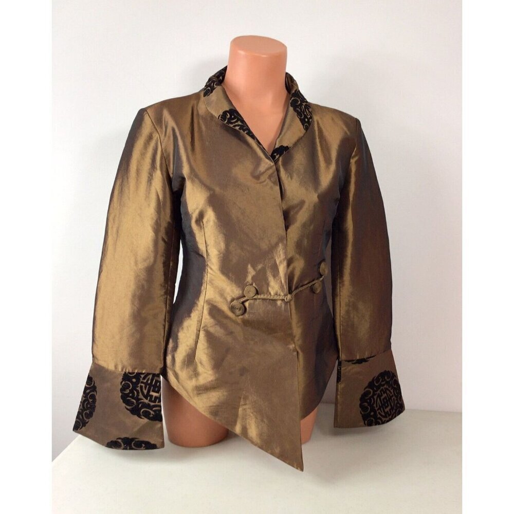 Laogudai Silk Asian Cocktail Jacket Womens Small